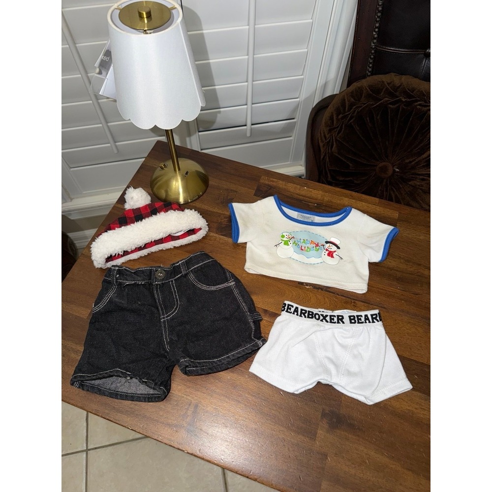Build A Bear Christmas Holiday cute fashionable outfit xmas Snowman Clothes